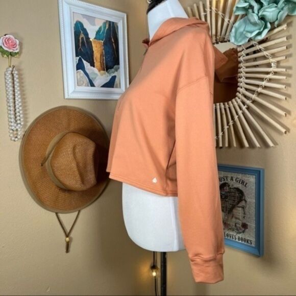 CALI SPORTSWEAR Cropped Yoga Short Pullover Hoodie Sweatshirt Medium - Picture 9 of 9